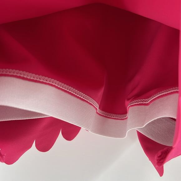 AQUA Athletic Women's Scallop Hem Crop Top - Magenta Pink - Small -NWT - Picture 3 of 5